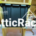 Attic rack attic storage solutions for organizing totes and decluttering attic   shows atticrack on attic tresses | evermark® stair parts doors hinges  hardware